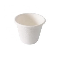 Eco friendly Takeaway Microwavable Take Out Bamboo Sugarcane Biodegradable Disposable 3oz cup sauce dish without lid